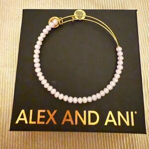 ⭐️ Alex and Ani:  Gold Bracelet with Pink Beads